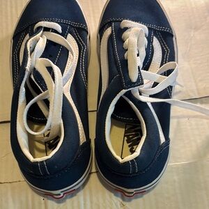 Vans Kids Blue and White Sneakers